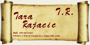 Tara Rajačić vizit kartica